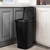 13.3 Gallon Matte Black Trash Can Push Lid Odor Control Kitchen Bin