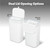 Glad Roomate Under Counter Waste Bin | Space Saving Small Trash Can for Kitchen Cabinet, Bathroom or Office | Dual Lid for Ease of Opening, White, 12 Liter (Pack of 2)