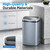Ckofgdsue 13 Gallon Automatic Kitchen Trash Can, 50L Touchless Motion Sensor Recycling or Waste Bin, Soft Close Lid, Odor Control Rubbish Bin for Home Office (Gray)