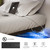 OLEVS Floating Bed Frame Full Size Metal with LED Light & Charging Station