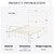 SHA CERLIN Twin Metal Bed Frame with Victorian Iron-Art Headboard, Cream
