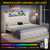 YITAHOME Queen Size Bed Frame with 2 Storage Drawers and Storage Headboard