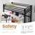 SHA CERLIN Loft Bed Twin Size with Ladder and Guardrail,Black