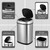 42L Stainless Steel Automatic Sensor Trash Can, Touchless Garbage Bin