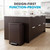 SIMPLI-MAGIC Fluted Kitchen Trash Can, 13 Gallon (50L), Soft-Close Lid, Hands-Free Foot Pedal, Removable Inner Bucket, Brown