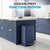 SIMPLI-MAGIC Fluted Kitchen Trash Can, 13 Gallon (50L), Soft-Close Lid, Hands-Free Foot Pedal, Removable Inner Bucket, Blue