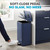 SIMPLI-MAGIC Fluted Kitchen Trash Can, 13 Gallon (50L), Soft-Close Lid, Hands-Free Foot Pedal, Removable Inner Bucket, Blue