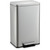 SIMPLI-MAGIC Fluted Kitchen Trash Can, 13 Gallon (50L), Soft-Close Lid, Hands-Free Foot Pedal, Removable Inner Bucket, Silver