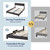 Allewie Full Size Faux Leather Bed Frame, Adjustable Headboard, Black