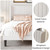 SHA CERLIN Full Size Velvet Bed Frame, Tufted Wingback Headboard, White