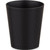 KINGFOM PU Leather Office Trash Can Black Waste Paper Basket (Black)