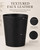 KINGFOM PU Leather Office Trash Can Black Waste Paper Basket (Black)