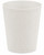KINGFOM PU Leather Fluted Trash Can Bathroom Wastebasket (Milky White)