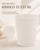 KINGFOM PU Leather Fluted Trash Can Bathroom Wastebasket (Milky White)