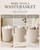 KINGFOM PU Leather Office Trash Can Executive Wastebasket (Flaxen Beige)