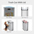 MOVECOM Kitchen Dual Trash Can 15 Gallon Stainless Steel with Butterfly Lid