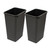 Glad Open Top Plastic Trash Cans | 12 Gallon, Black | 2 Pack