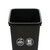 Glad Open Top Plastic Trash Cans | 12 Gallon, Black | 2 Pack