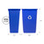 Glad Open Top Plastic Trash Cans | 12 Gallon, Blue | 2 Pack
