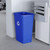 Glad Open Top Plastic Trash Cans | 12 Gallon, Blue | 2 Pack