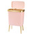 Yatgowell Trash Can with Lid,Pink and Gold Garbage Can Bathroom,4 Gal,Slim