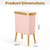Yatgowell Trash Can with Lid,Pink and Gold Garbage Can Bathroom,4 Gal,Slim