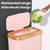 Yatgowell Trash Can with Lid,Pink and Gold Garbage Can Bathroom,4 Gal,Slim