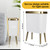 Yatgowell Bathroom Trash Can with Lid, 4 Gallon Modern Garbage Can with Removable Legs, Plastic Garbage Bin, Slim White and Gold Trashcans for Bedroom, Living Room, Office, Kitchen
