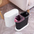 FIXOSHEE Large Push Type Trash Can Creative Plastic Oval for Home Office