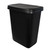 20.4 Gal. Two Compartment Plastic Trash Can with Divider, Use as One Large 30 Gal. Bin or Two 13 Gal. Recycling Bins, Black