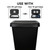 20.4 Gal. Two Compartment Plastic Trash Can with Divider, Use as One Large 30 Gal. Bin or Two 13 Gal. Recycling Bins, Black
