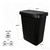 20.4 Gal. Two Compartment Plastic Trash Can with Divider, Use as One Large 30 Gal. Bin or Two 13 Gal. Recycling Bins, Black