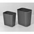 Beaupretty 2pcs Japanese Style Mini Trash Can 14l Black Plastic