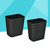 Beaupretty 2pcs Japanese Style Mini Trash Can 14l Black Plastic