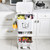 42L Double-Layer Kitchen Trash Can with Lid, Dual Removable Buckets, Drawer Storage, Foot-Open Lower Bin and Wheels