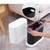 NIYANGLE Trash Can Creative Large Oval Push Type for Office Table Use