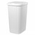 Push Button Trash Can in Matte White Plastic