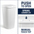 Push Button Trash Can in Matte White Plastic
