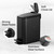 Foot Pedal Trash Can, Stainless Steel with Soft Close Lid, 1.6 Gallon 6 Liter, Matte Black