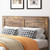 YHJIV Wood Queen Bed Frame with Headboard, Vintage Brown