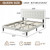 Zerduos Queen Size Bed Frame with Headboard, Fully Upholstered Mattress Foundation Bedframe, Wooden Slats Support, No Box Spring Needed, Easy Assembly,Beige