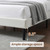 Zerduos Queen Size Bed Frame with Headboard, Fully Upholstered Mattress Foundation Bedframe, Wooden Slats Support, No Box Spring Needed, Easy Assembly,Beige