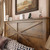 Mxhtcewz Full Size Farmhouse Wood Bed with Geometric Headboard Brown