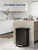 MOVECOM 13 Gallon Stainless Steel Kitchen Trash Can with Soft-Close Lid, Step-On Pedal, Rustproof & Fingerprint Resistant, Liner Rim & Rear Handle