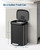 MOVECOM 13 Gallon Stainless Steel Kitchen Trash Can with Soft-Close Lid, Step-On Pedal, Rustproof & Fingerprint Resistant, Liner Rim & Rear Handle