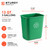 3 Gallon Green Recycling Wastebasket Under Desk Plastic Trash Can | 2 PACK
