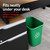 3 Gallon Green Recycling Wastebasket Under Desk Plastic Trash Can | 5 PACK