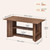HOOBRO Wooden Coffee Table, 3-Tier Center Table with Storage