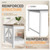 YESHOMY Farmhouse Coffee Table with Storage, Gray & White