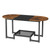 HOOBRO Coffee Table, Oval Small Coffee Table with 2-Tier Storage Shelf, Narrow Modern Center Table for Small Spaces, Living Room, Bedroom, Office, Rustic Brown and Black BFK12KF01